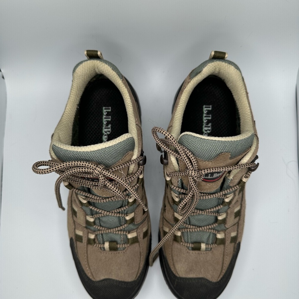 L.L. Bean Tan and Green Hiking Shoes - Picture 2 of 8